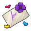 Violet Letter Fantastic Heart Eyes