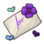 Violet Letter Popping Heart Eyes