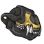 Gold Inlaid Bear Skull