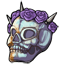 Lilac Crowned Crystal Skull