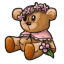 Flower Bearing Teddy Bear Companion