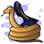 Blue Ebil Snake Heels