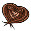 Chocolate Heart Coiffed Locks