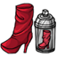 Red Spray-On Boots