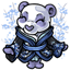 Blue Fire Panda Kimono