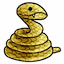 Simple Gold Snake Armband
