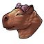 Cute Rose Capybara Bow