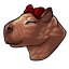 Cute Red Capybara Bow