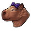 Royal Purple Capybara Bow
