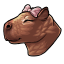 Soft Pink Capybara Bow