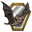 Vampire Bat Golden Mirror
