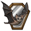 Vampire Bat Bronzed Mirror