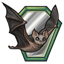 Vampire Bat Emerald Mirror