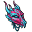 Glitchily Angry Draconic Mask