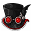 Red Steampunk Alley Tophat