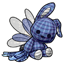 Blue Butterfly Cozy Bunny