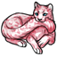 Pink Derpy Snow Leopard Tail