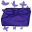 Heliotrope Butterfly Furoshiki Bow