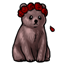 Crimson Bear Cub Crown