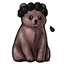 Noir Bear Cub Crown