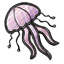 Fuchsia Shimmering Stained Glass Jellyfish