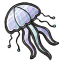 Periwinkle Shimmering Stained Glass Jellyfish