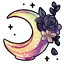 Cloud Cascade Crescent Moon Wreath