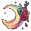 Kissing Sweetheart Crescent Moon Wreath