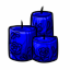 Blue Lace Candle Wrap