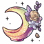 Innocent Angel Crescent Moon Wreath