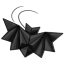 Black Origami Throwing Bat