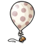 Lonely Cream Balloon