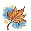 Clingy Red Gold Maple Leaves