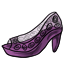 Purple Sheer Rose Heels