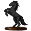 Sooty Stallion Figurine