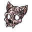 Too Feline Rose Sugar Skull Mask