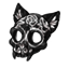 Too Feline Onyx Sugar Skull Mask
