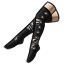 Slashed Studded Thigh Highs