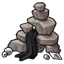 Cairn Snagged Black Drape