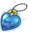 Zircon Cracked Heart Charm