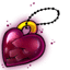 Garnet Cracked Heart Charm
