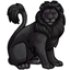 Mighty Black Guardian Lion