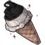Delicious Blackberry Ice Cream Cone