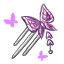 Delicate Lilac Butterfly Pin