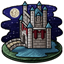 Nighttime Fairy Tale Castle Model