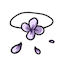 Left Purple Floral Anklet