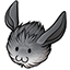 Gray Bunny Puff