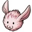Rosy Pink Bunny Puff