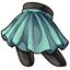 Teal Flared Skirt