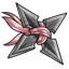Rosy Hair Wrapped Pointed Shuriken